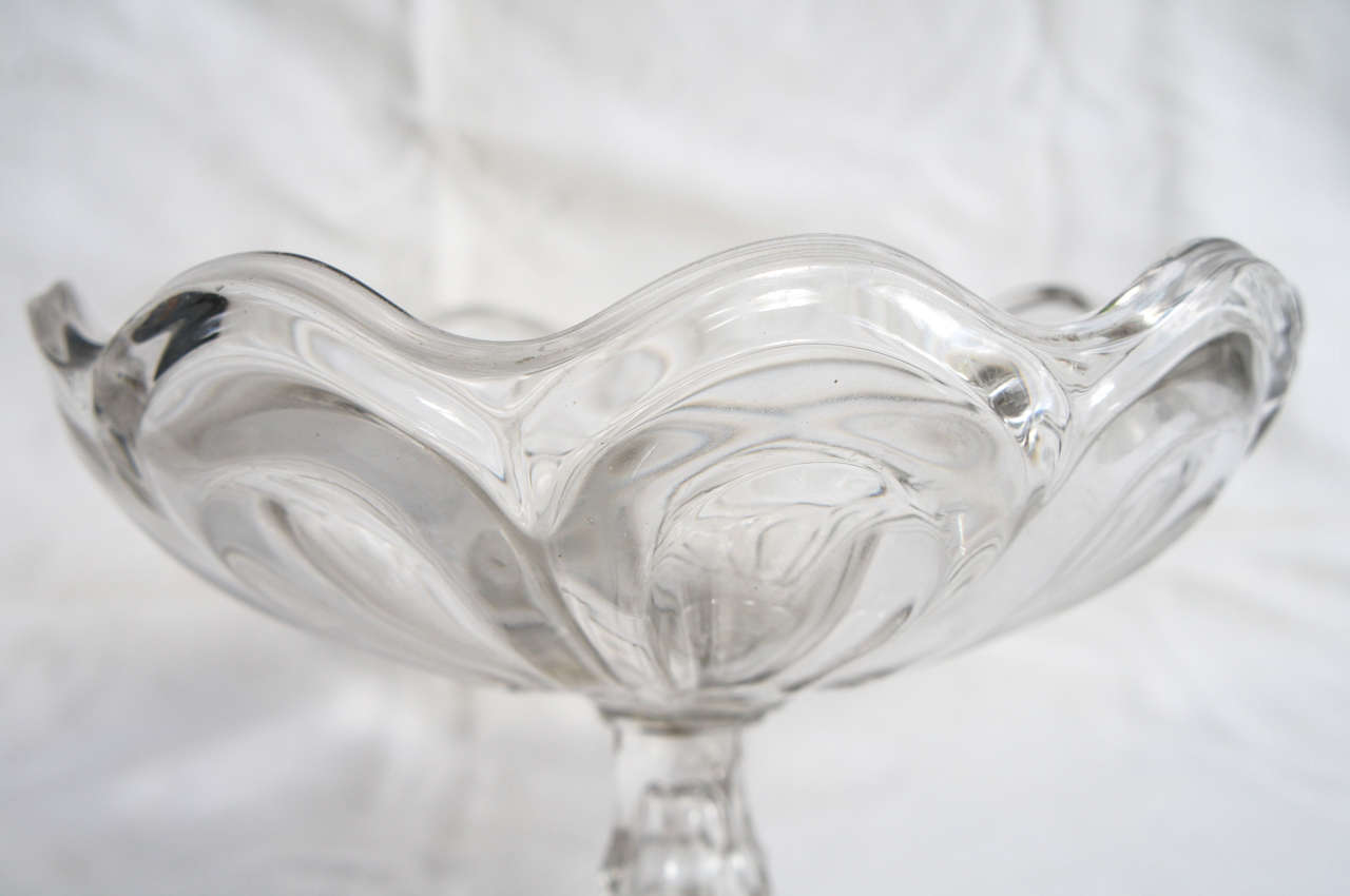 Glass Compote In Excellent Condition For Sale In Hudson, NY