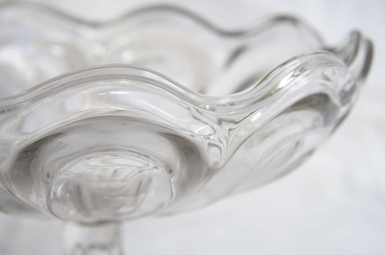 19th Century Glass Compote For Sale