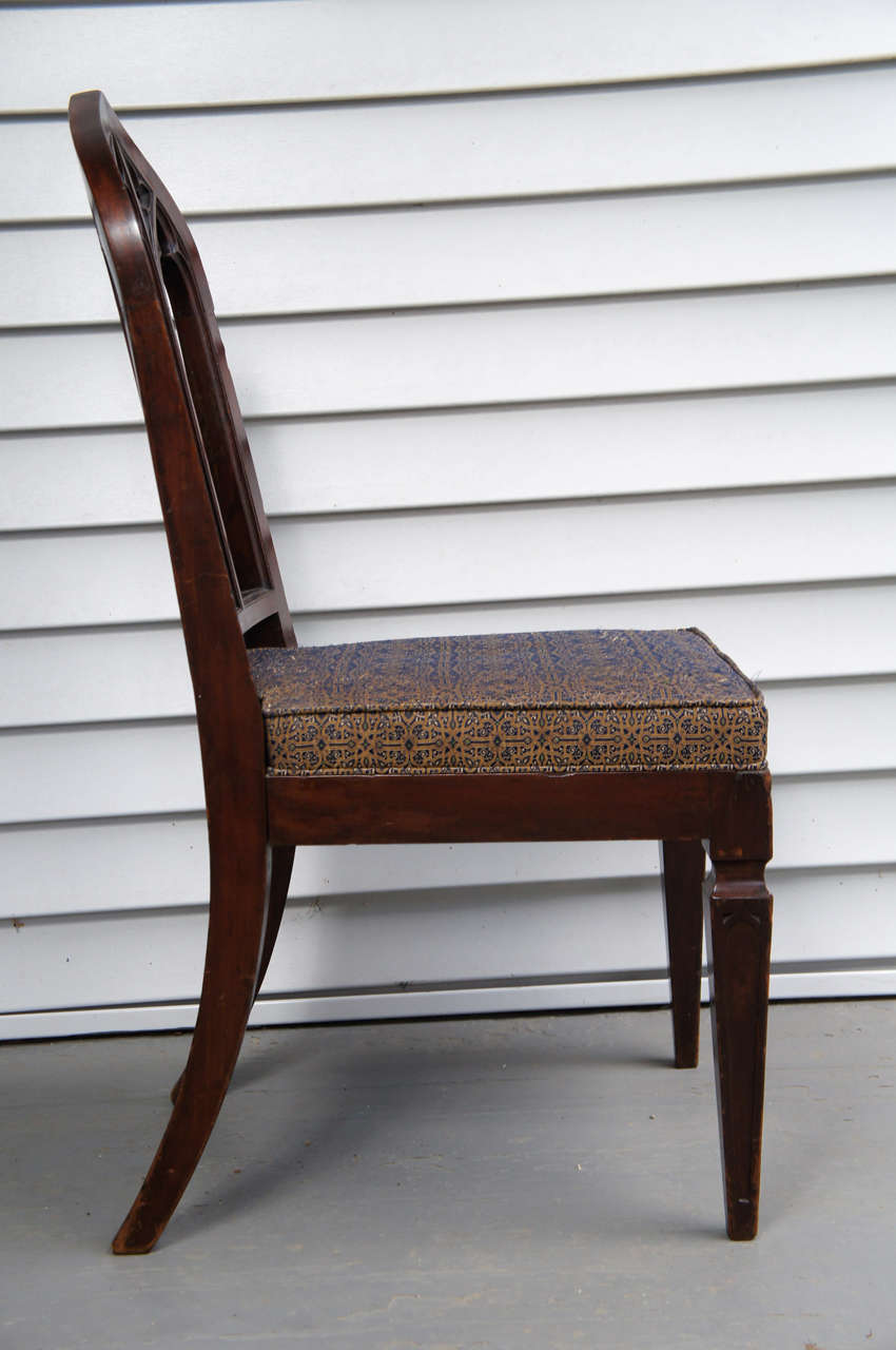Regency Carved Chair In Excellent Condition In Hudson, NY