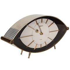 Retro Modernist German "4 Jewels" Clock by Mauthe