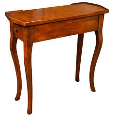 French mahogany single drawer small end table