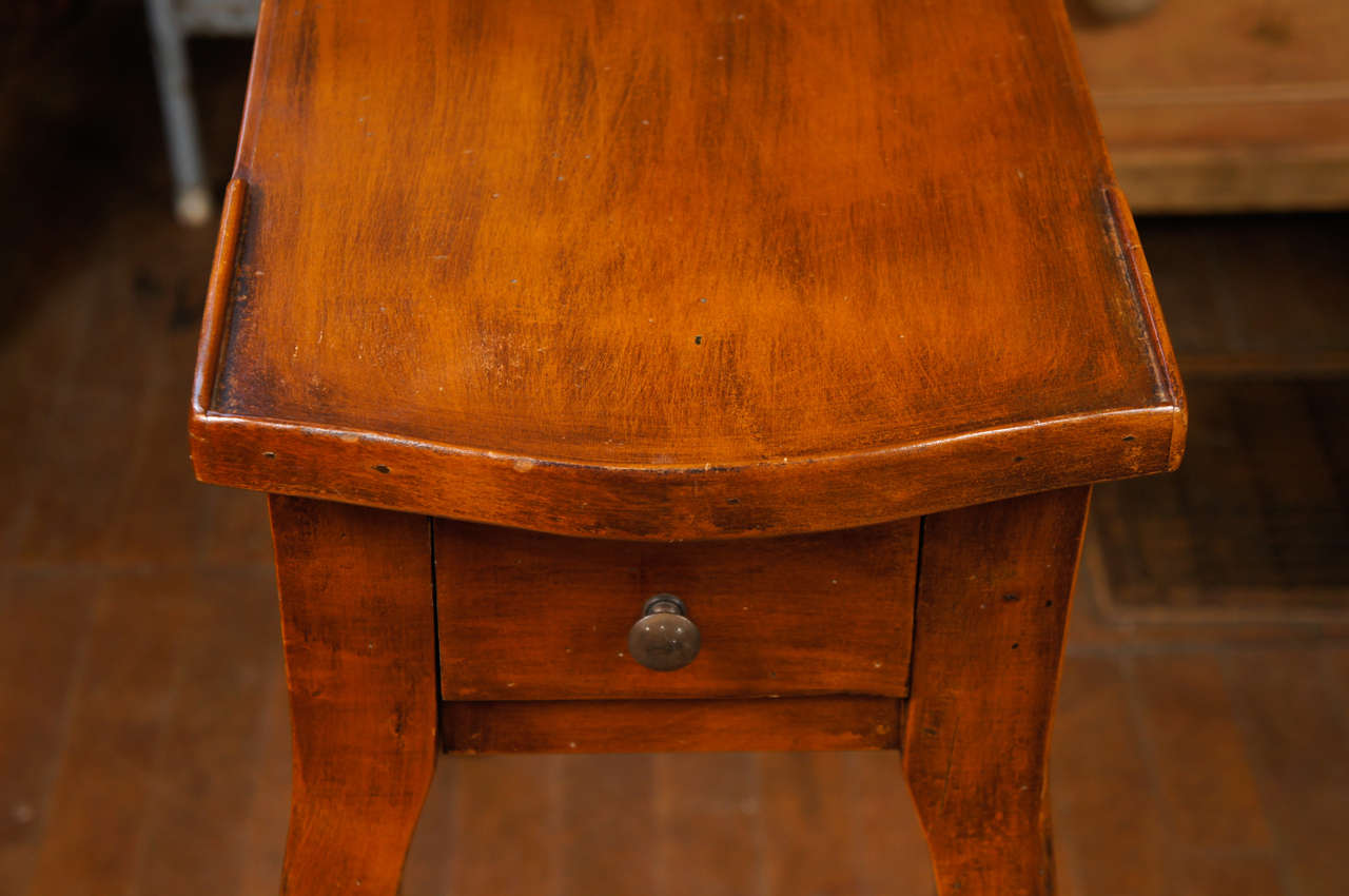 Unknown French mahogany single drawer small end table