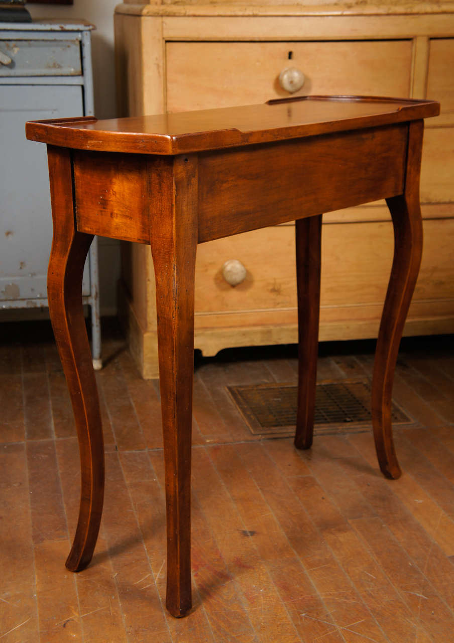 French mahogany single drawer small end table 1