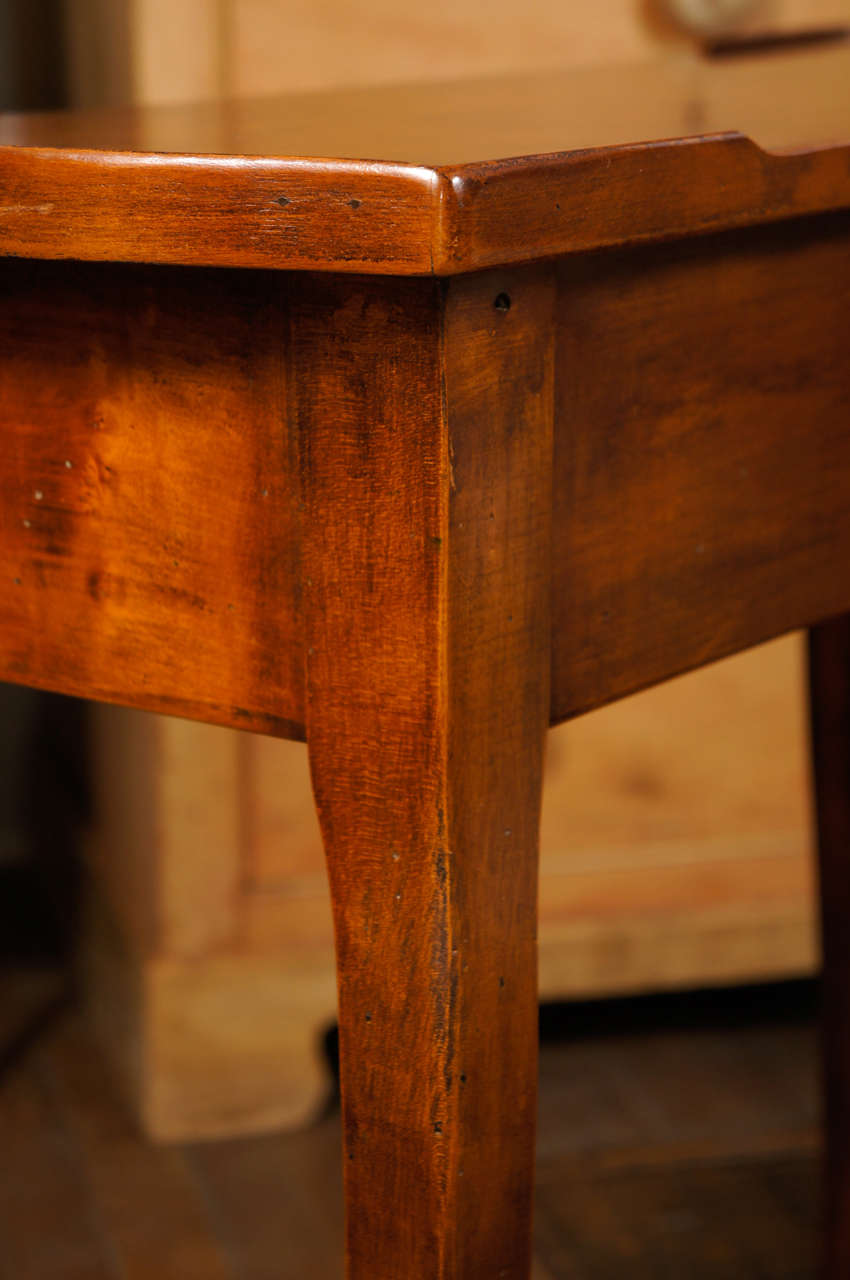 French mahogany single drawer small end table 2