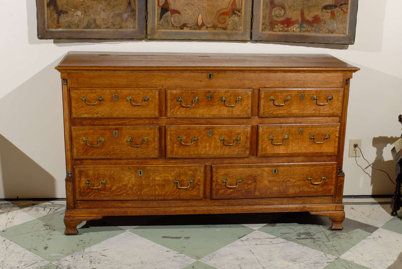 Early 19th Century George III English Oak Mules Chest
