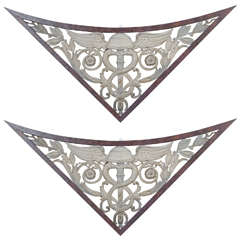 Pair of 19th Century Architectural Wall Hangings in Painted Finish 10