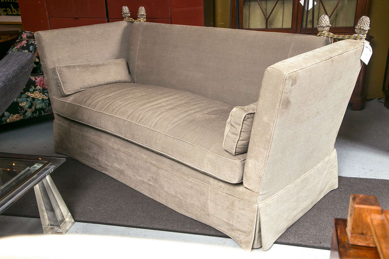 sofa with tied corners