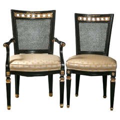 Set of Eight Dining Chairs in the Manner of Maison Jansen