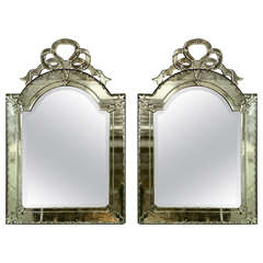 Pair of Venetian Style Sweetheart Mirrors