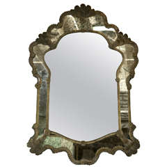 Distressed Venetian Style Wall Mirror