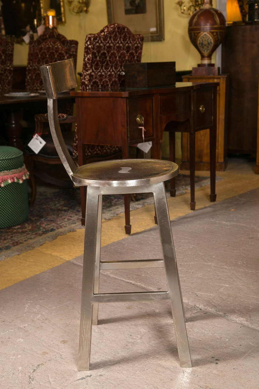 Set of Three Deco Styled Bar Stools at 1stDibs