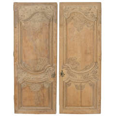 Antique Pair of French Regence Period Stripped Armoire Doors