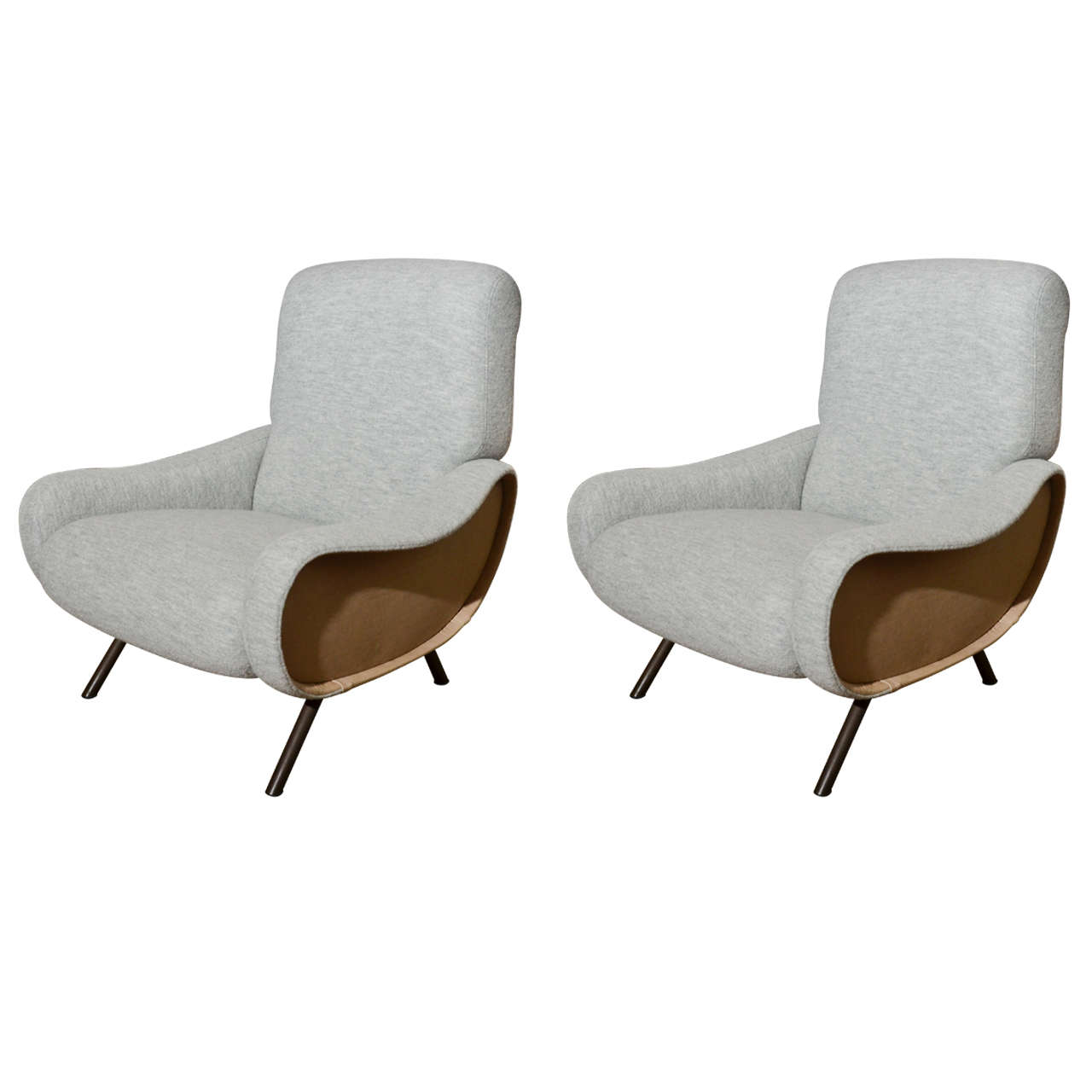 MidCentury Italian Marco Zanuso "Lady Chair" at 1stDibs