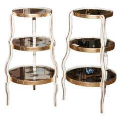 Pair of Three Tier Side Tables