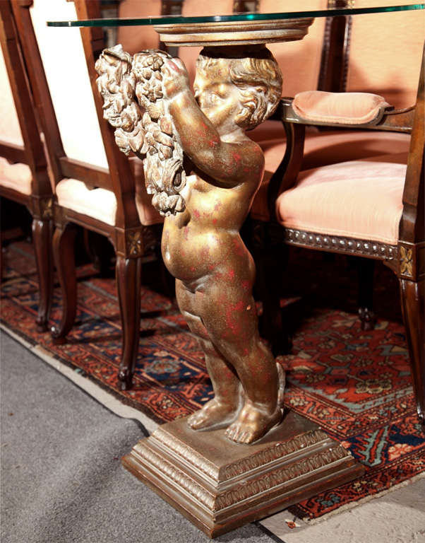 Mid-20th Century French Cherub Pedestal Table