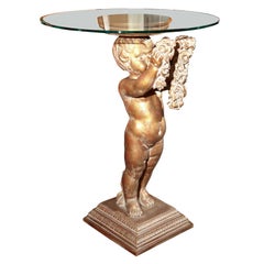 French Cherub Pedestal Table