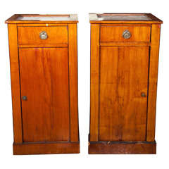 Pair of Antique Biedermeier Style Nightstands