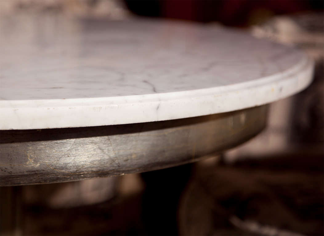 20th Century Marble-Top Round Center Table