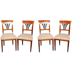 Set of 4 Biedermeier Style Side Chairs