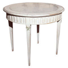 Painted Marble Top Center Table