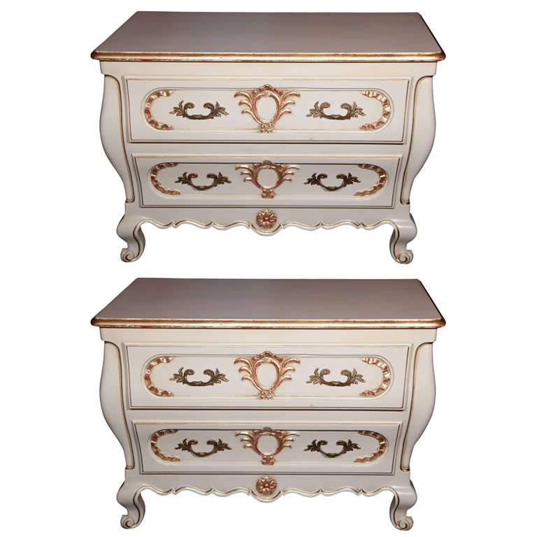 Pair of French, Louis XV Style Bombe Chests