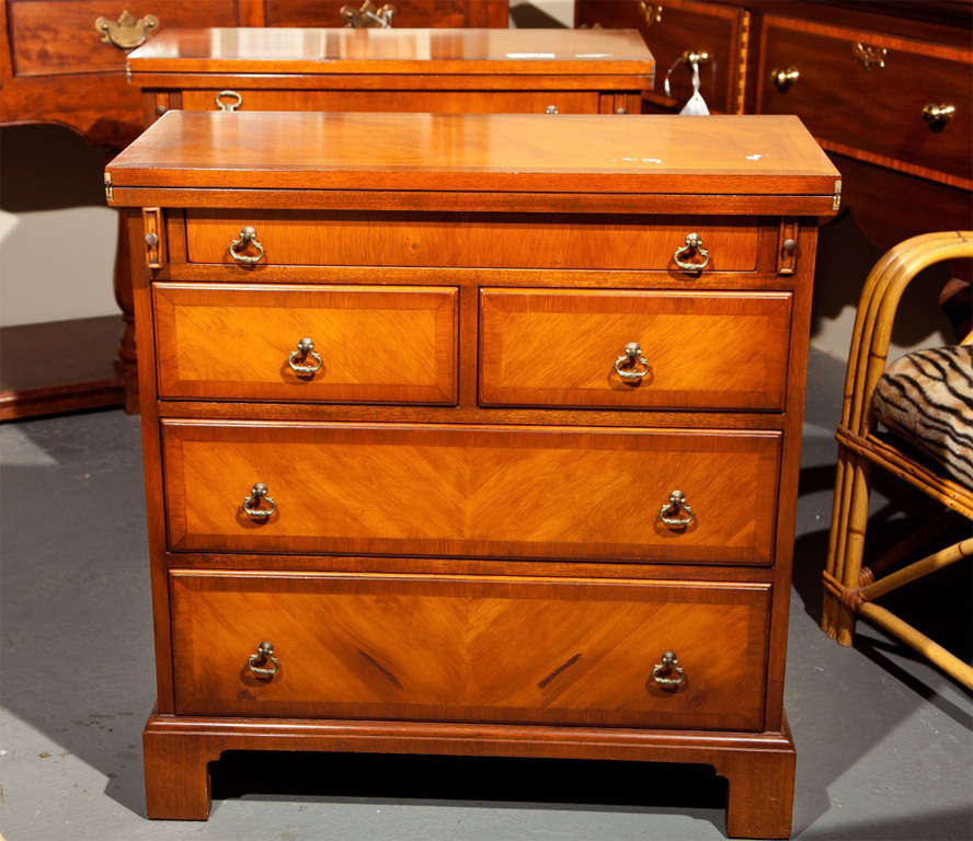 Pair of Baker Bachelor Chests w Writing Trays.