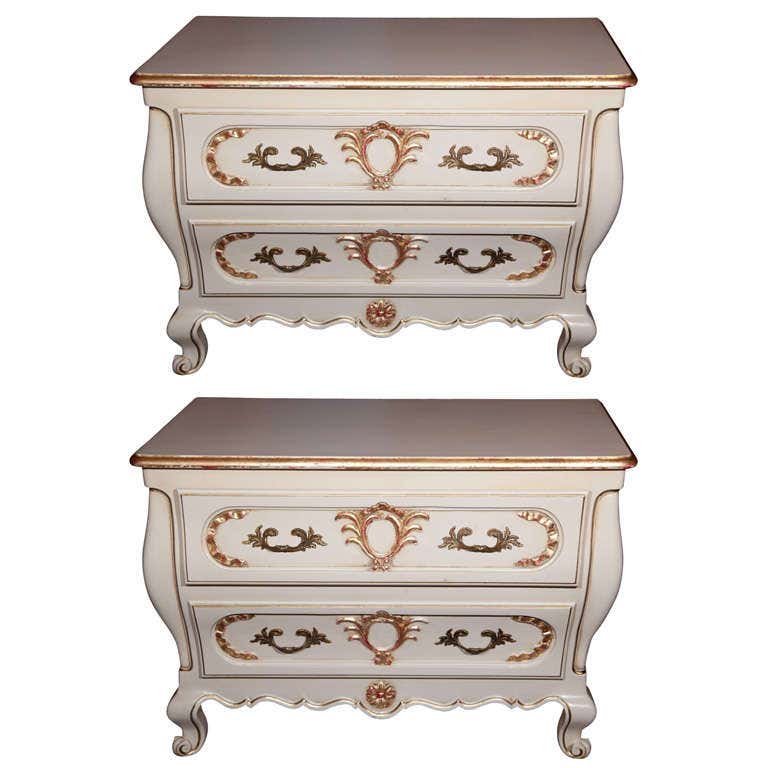 Style Painted Bombe Chest at 1stdibs