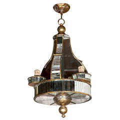 Unusual Mirrored Chandelier