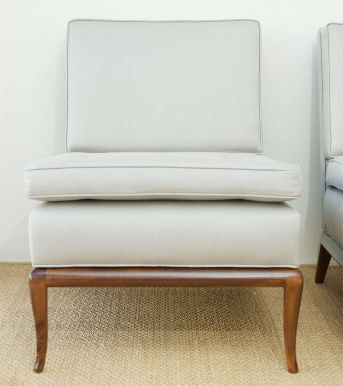 Pair of T.H. Robsjohn-Gibbings Slipper Chairs
