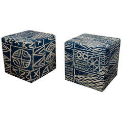 African Ottomans/Stools.