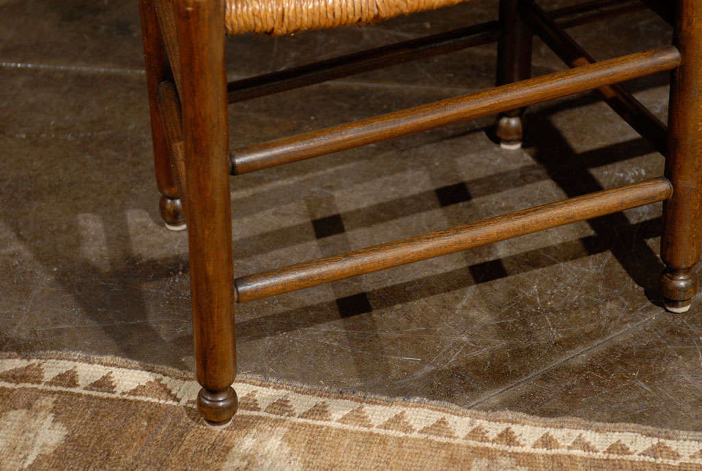 bench with rush seat