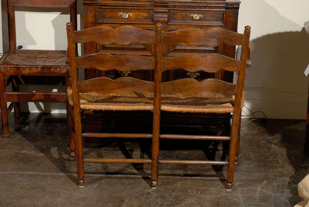 French Rush Seat Bench 2