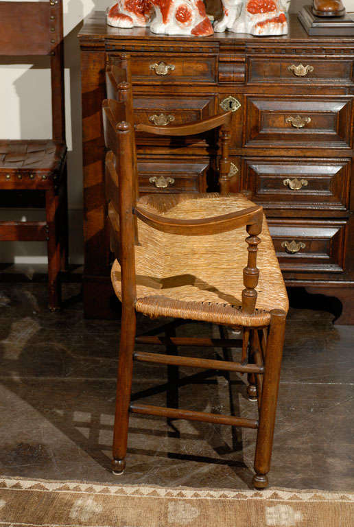 French Rush Seat Bench 3