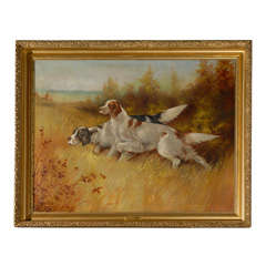 Large Painting of Sporting Dogs