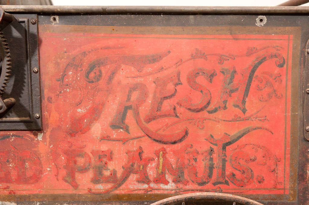 American Victorian Hand Painted Peanut Roasting Vending Wagon