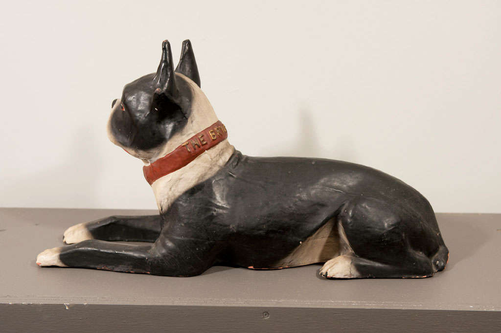 Pair of composite 'Bryant Pup' advertising figures.  Created by Bryant Furnaces as a company mascot in the 1930's, 'The Bryant Pup' is clearly visible on collars. Finely painted