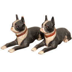 Pair of Boston Terrier Counter Advertisements