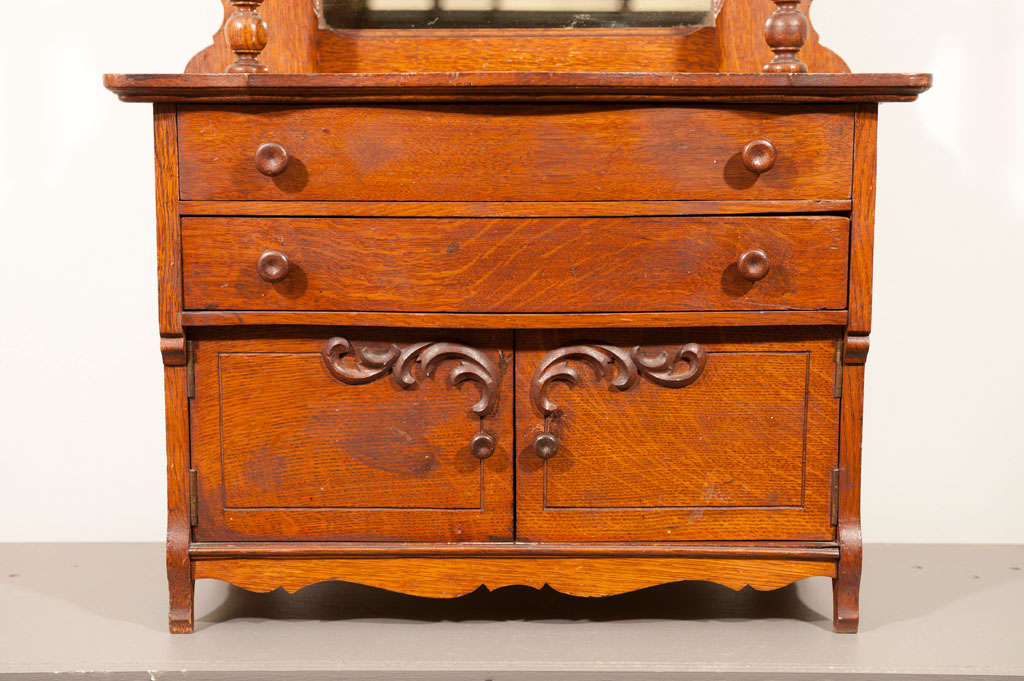 20th Century Apprentice Model or Salesman's Sample Miniature Oak Sideboard For Sale