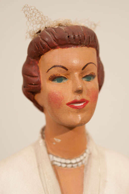 20th Century Lot of 3 Bridal Display Dolls