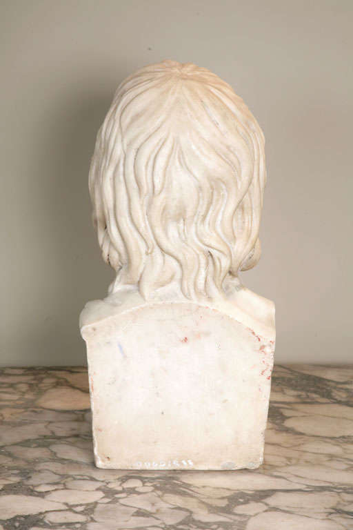 Early 19th Century Continental Carved Marble Bust of Euripides In Good Condition In London, GB