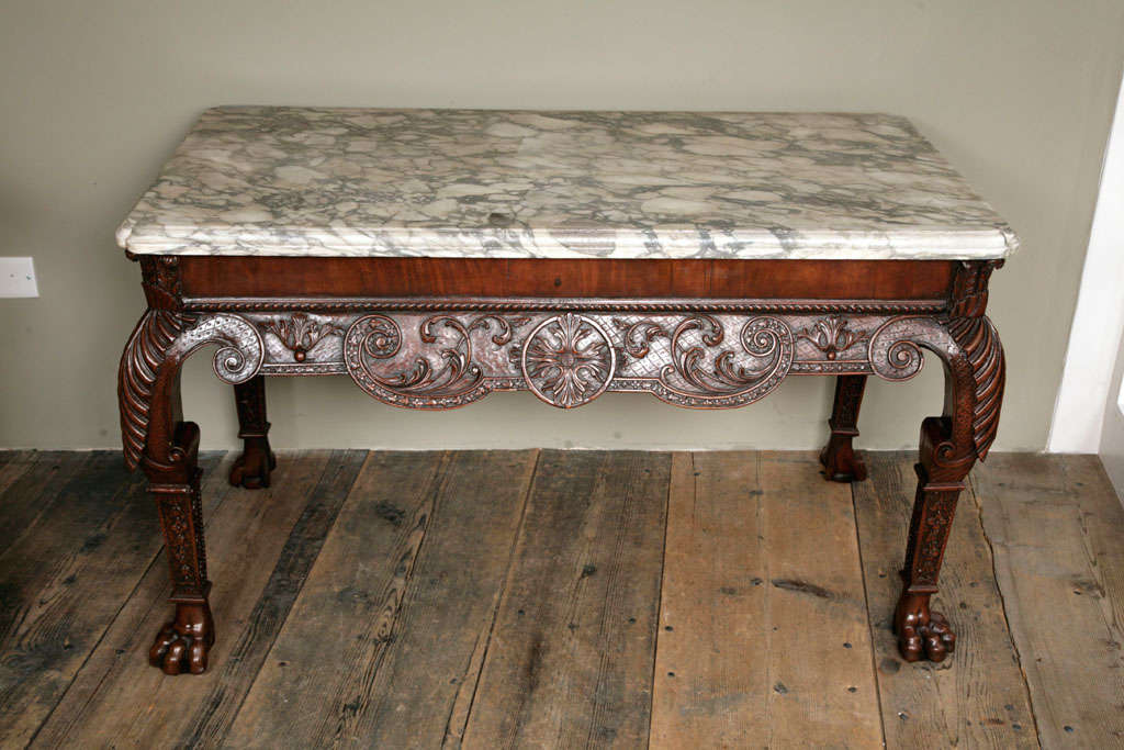 Marble Slab Console Table