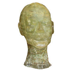 Vintage Male Head Sculpture