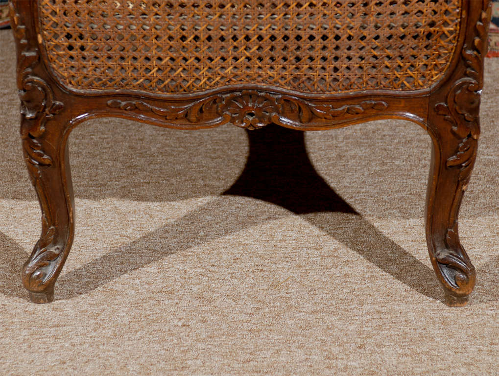 Late 19th Century French Louis XV Style Bench with Cane 7
