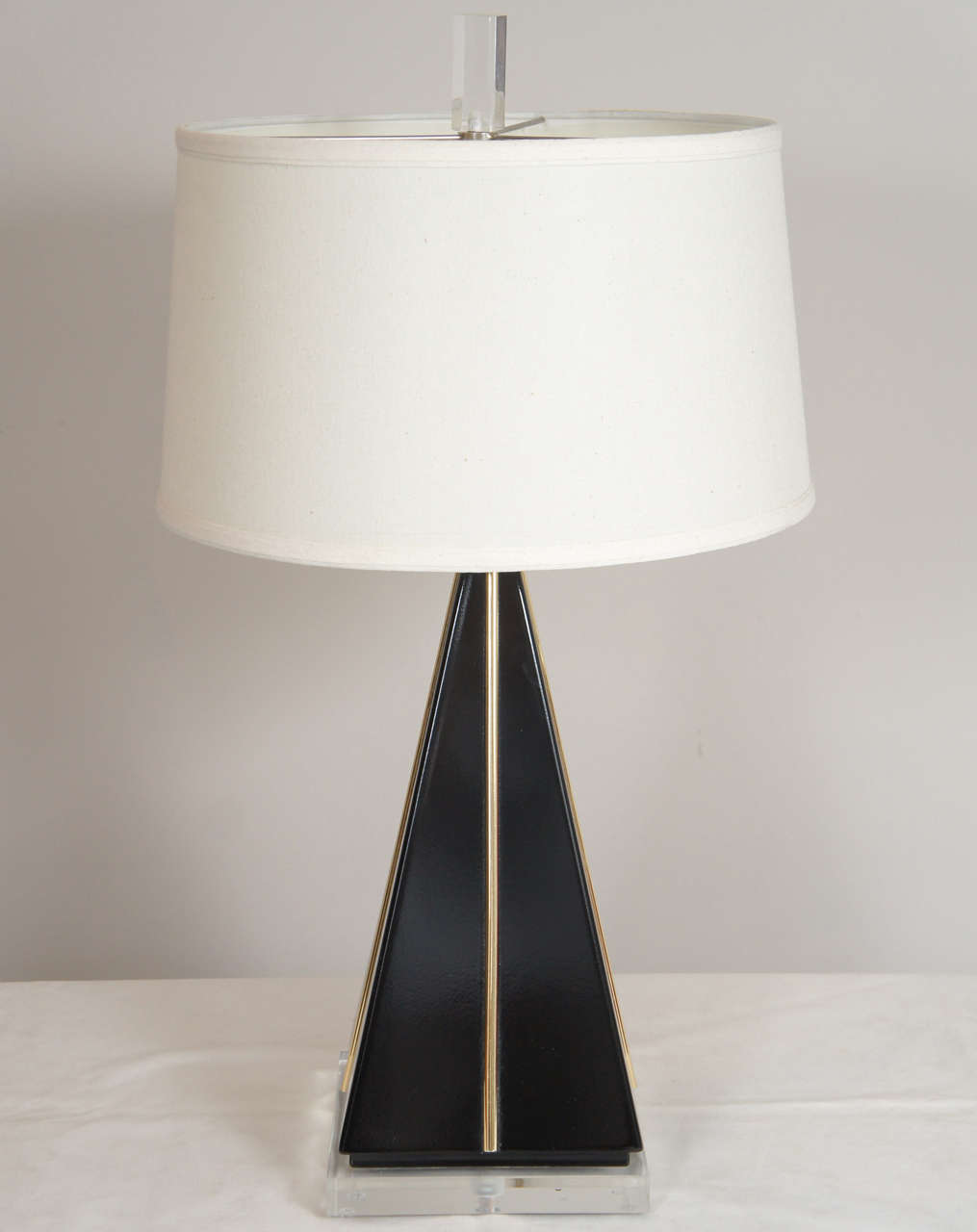 1970's Lucite and Enamel finish Table Lamp