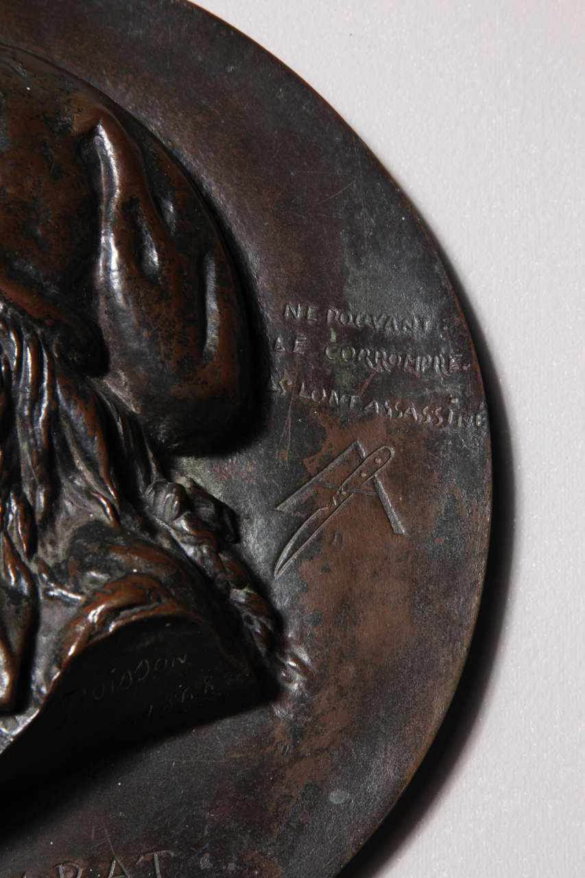 19th Century Bronze Medallion For Sale