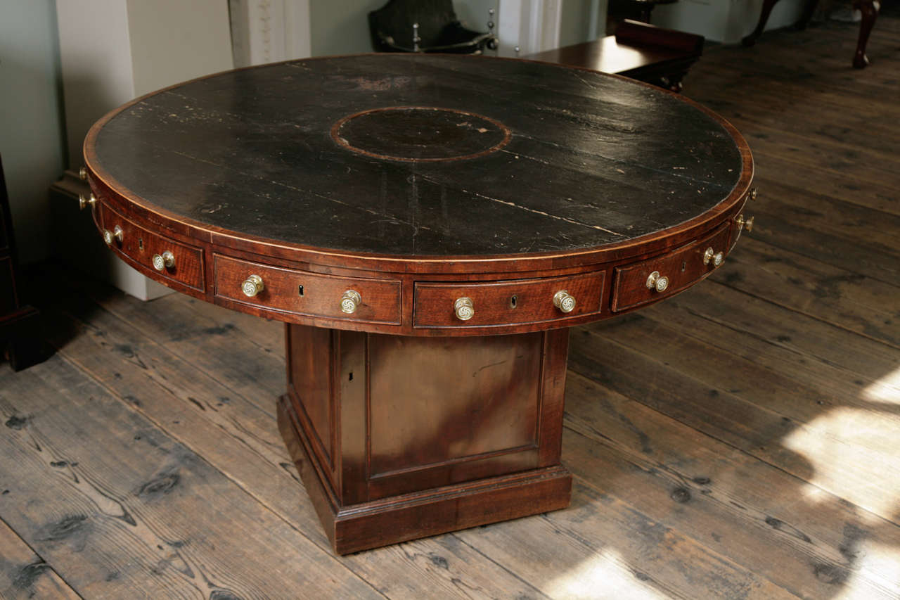 18th Century and Earlier A George III Mahogany Rent Table
