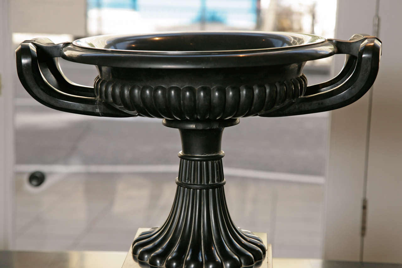 Grand Tour Early 19th Century Belgium Black and Rosso Antico Marble Tazza