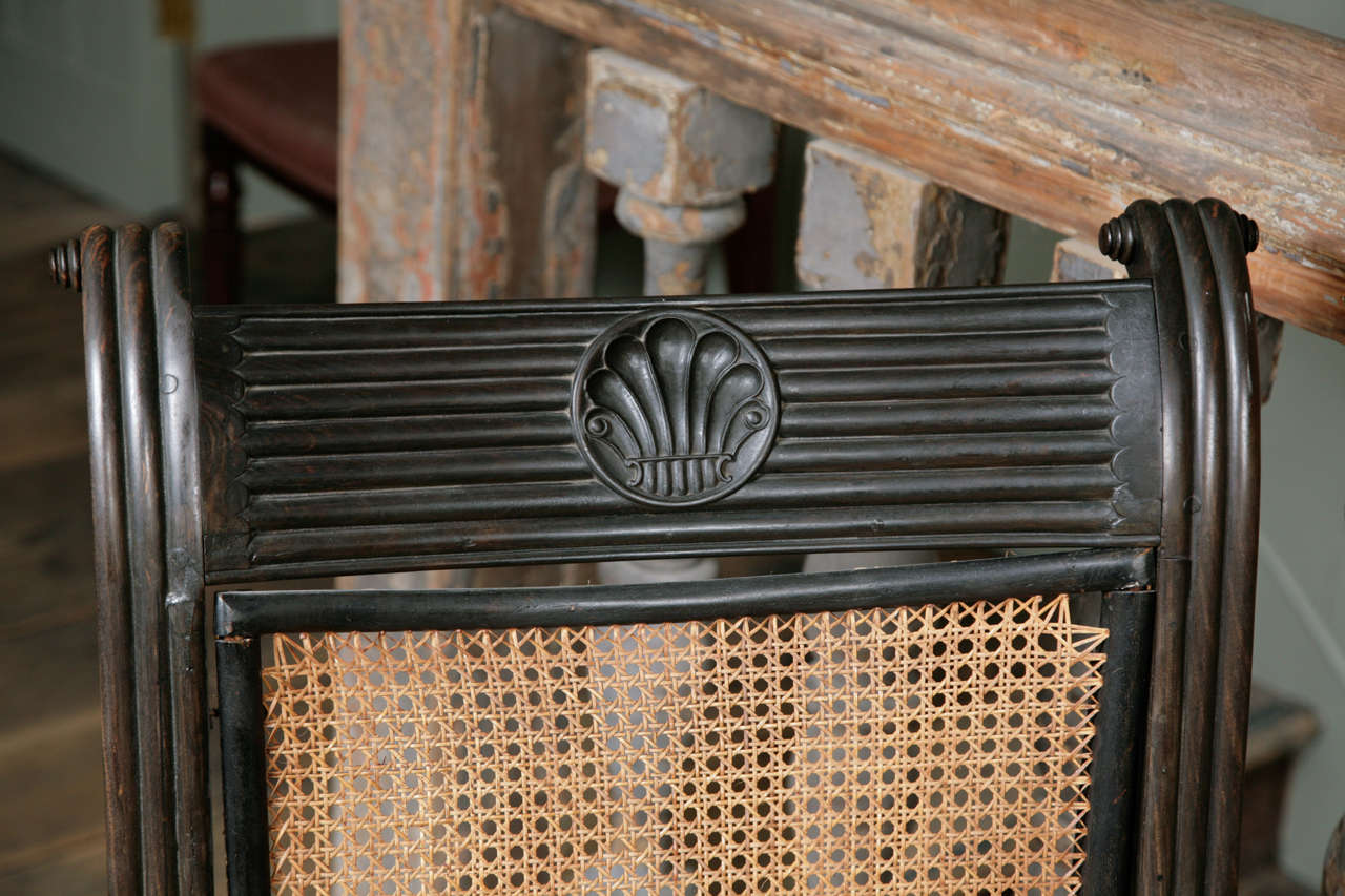 Unusual 19th Century Anglo Indian Ebony Elbow Chair