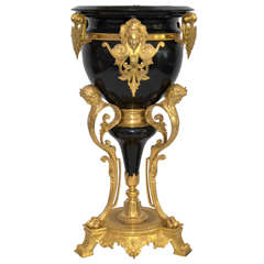 Unusual Marble and Bronze Vase "Athenienne"