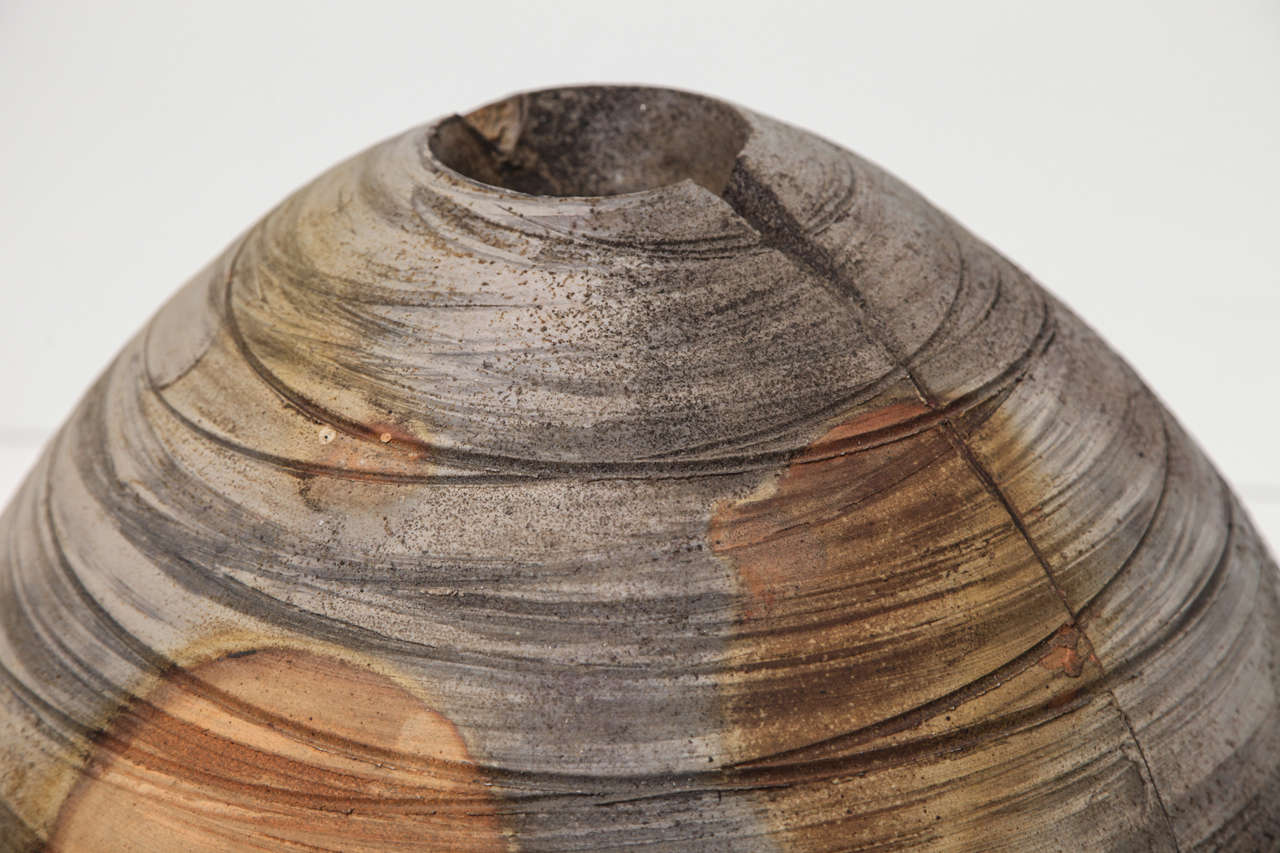 Eric Astoul, Grand Ceramic Vase Rond, La Borne, France, 2012 For Sale 3